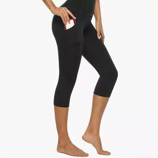Ụmụ nwanyị Leggings Yoga nwere elu okpukpu abụọ